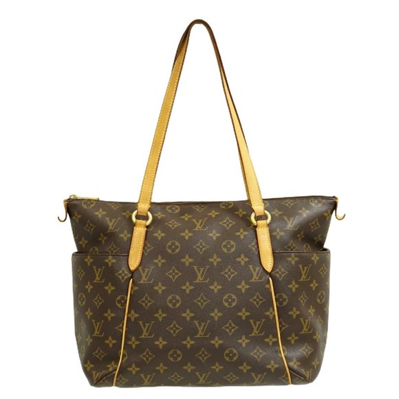 Totally MM Monogram Canvas Shoulder Tote Bag Brown - Picture 1 of 10